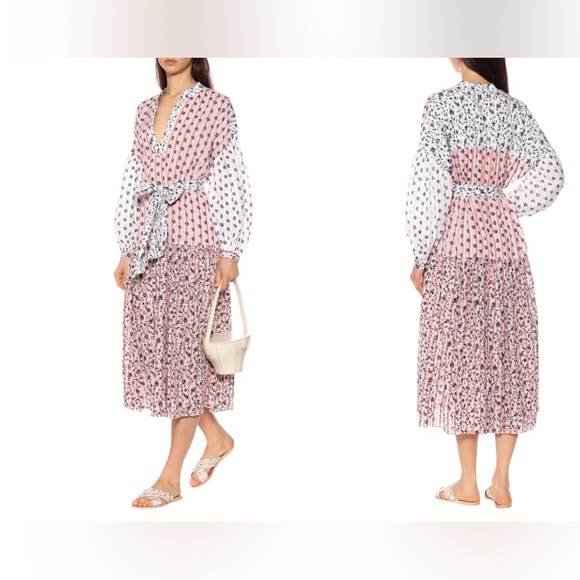 Ulla Johnson Dresses & Skirts - Ulla Johnson Bohemian Selvi Printed Cotton Gauze Floral Midi Dress Size 2